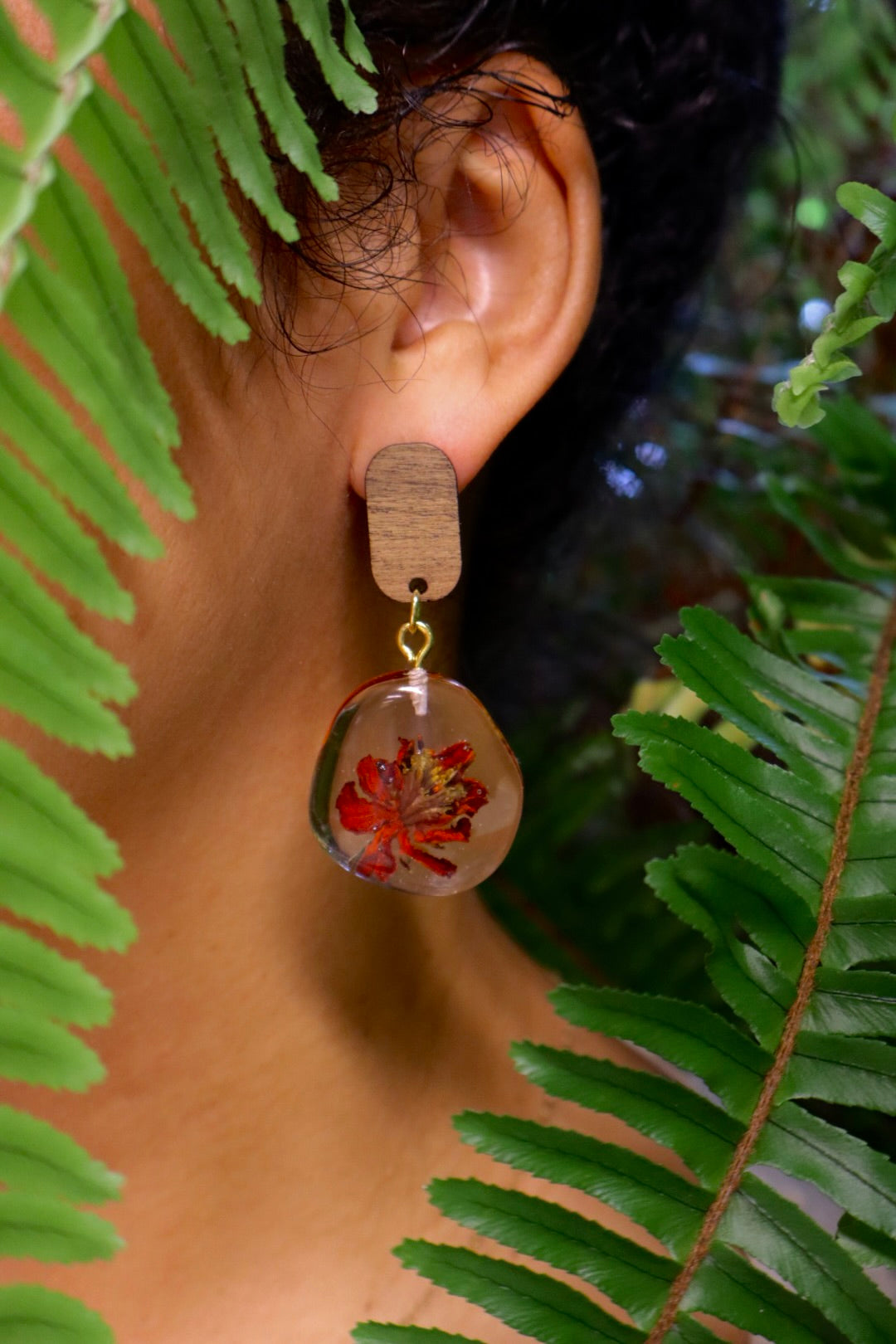 Marigold & Daisy - Wood Floral Earrings - Mixmatch