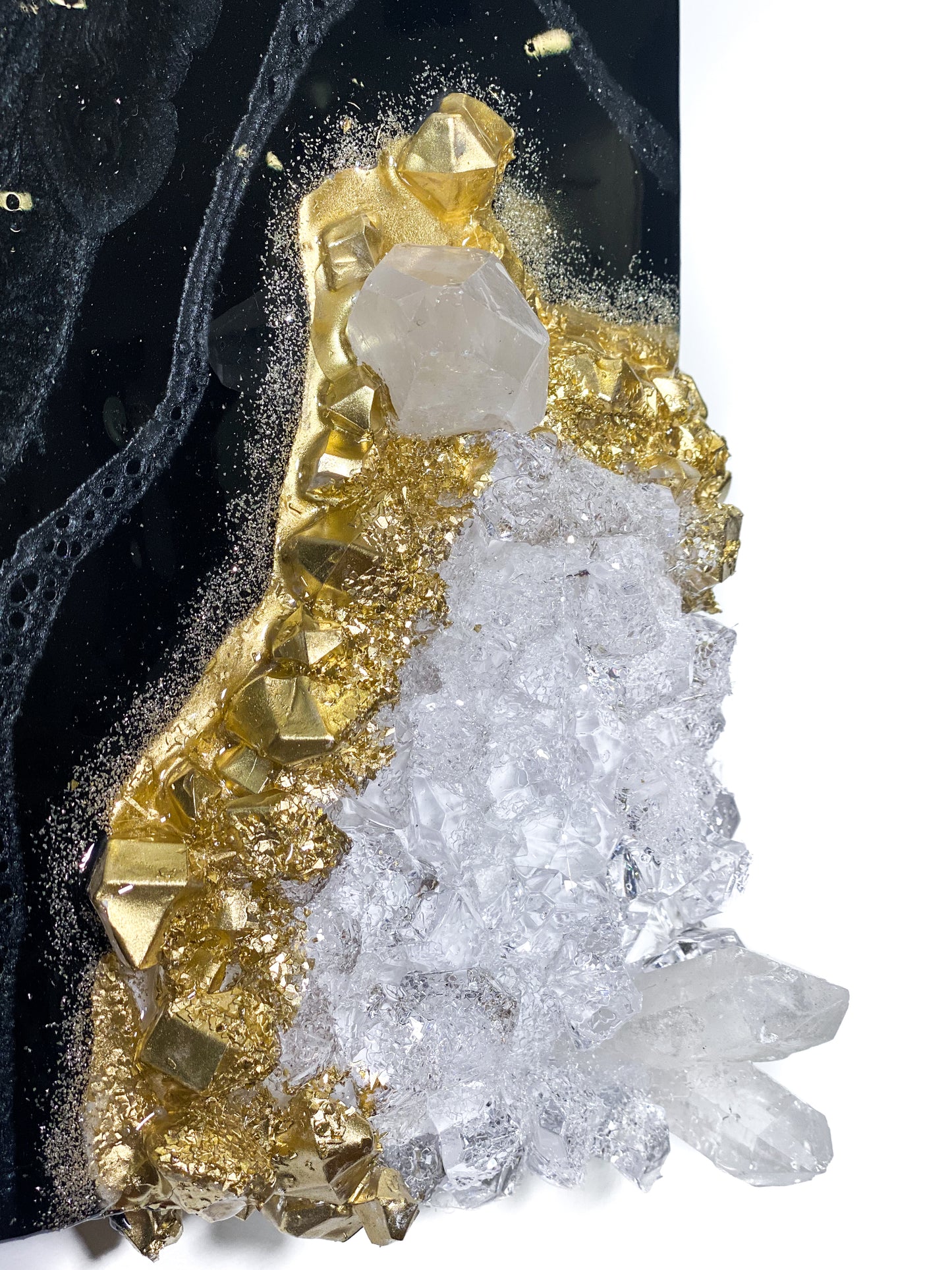 Black Tourmaline Geode Wall Art