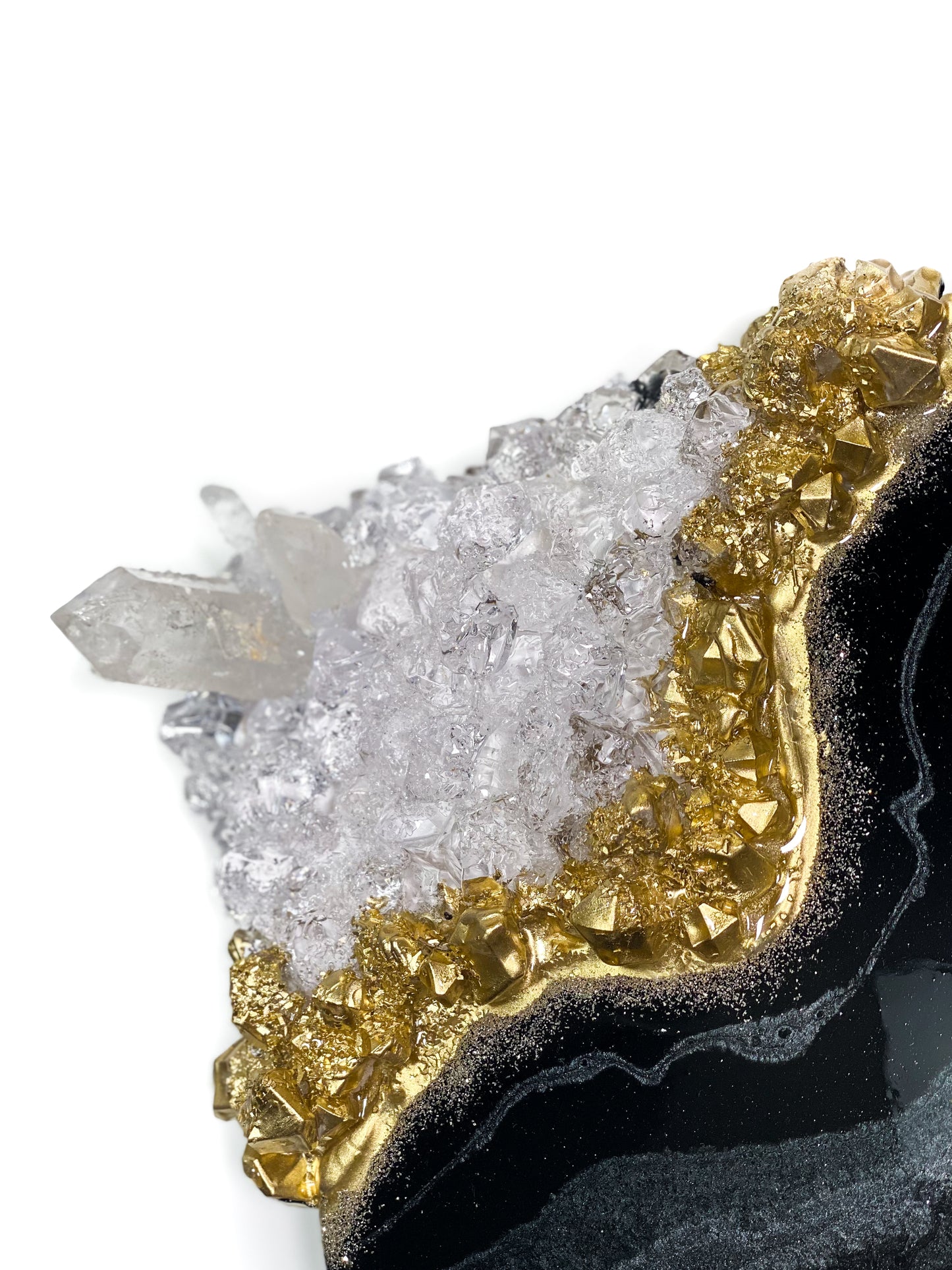 Black Tourmaline Geode Wall Art
