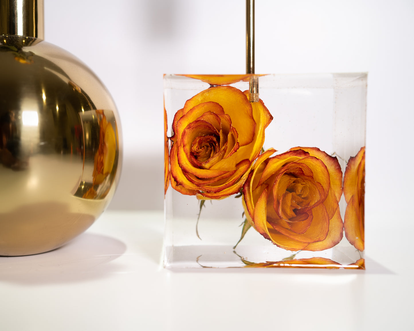Concrete Rose Candle Holder