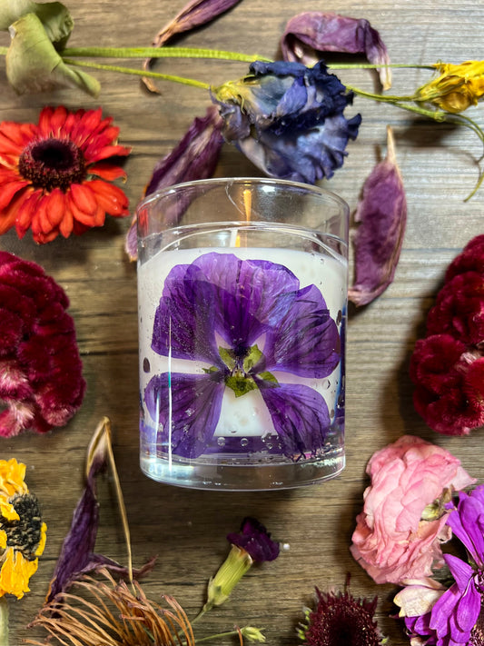 Botanical Transparent Candle - Petunia