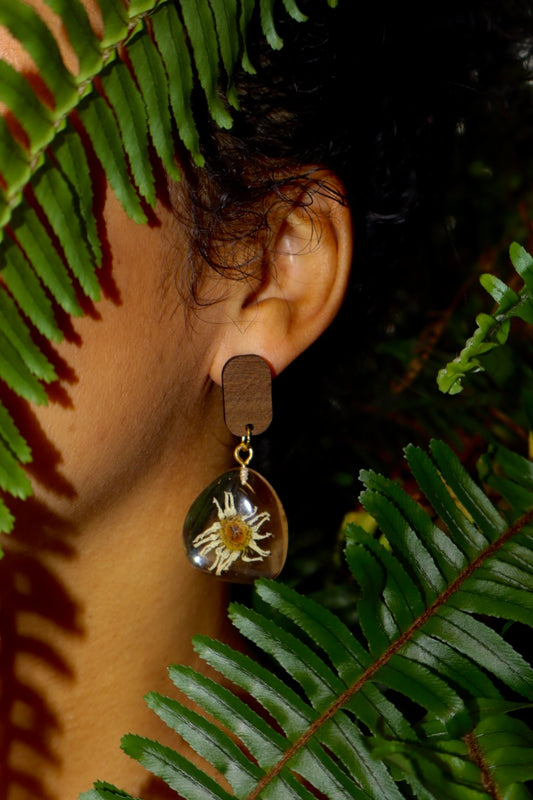 Marigold & Daisy - Wood Floral Earrings - Mixmatch