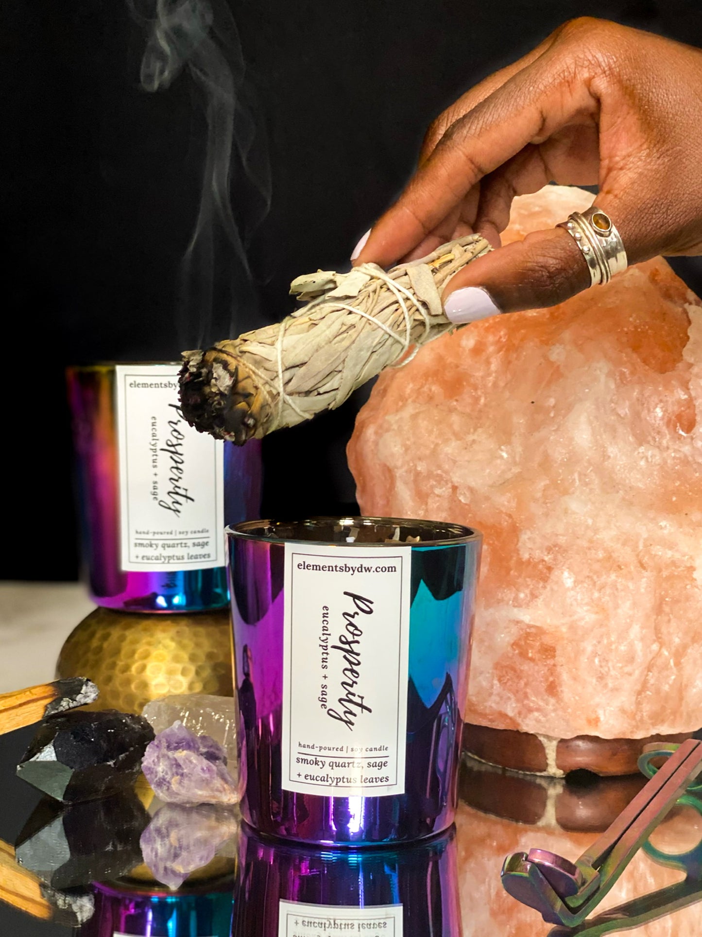 Prosperity Candle - Sage +Eucalyptus