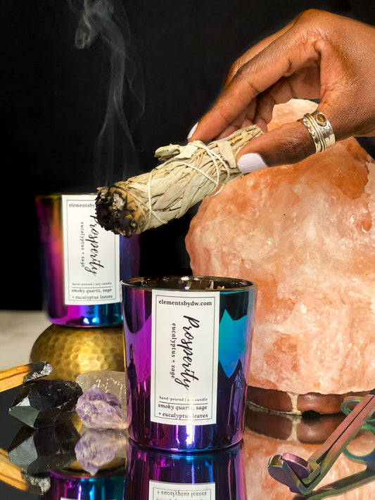 Prosperity Candle - Sage +Eucalyptus