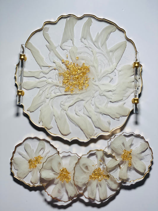 Flower Fade Serving Tray