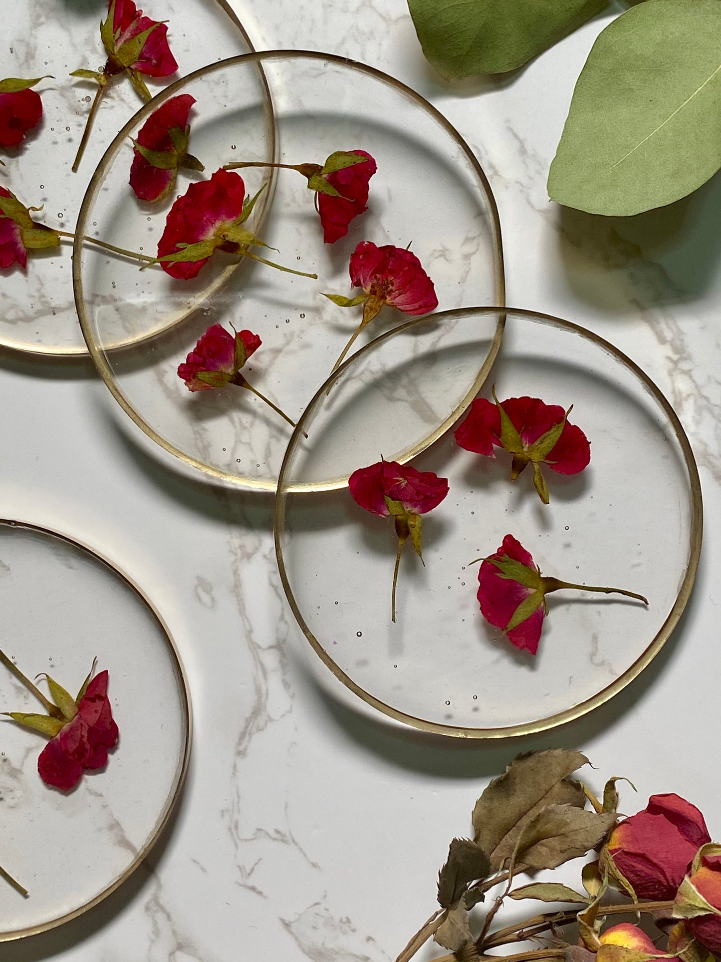 Rosebud Coaster Set