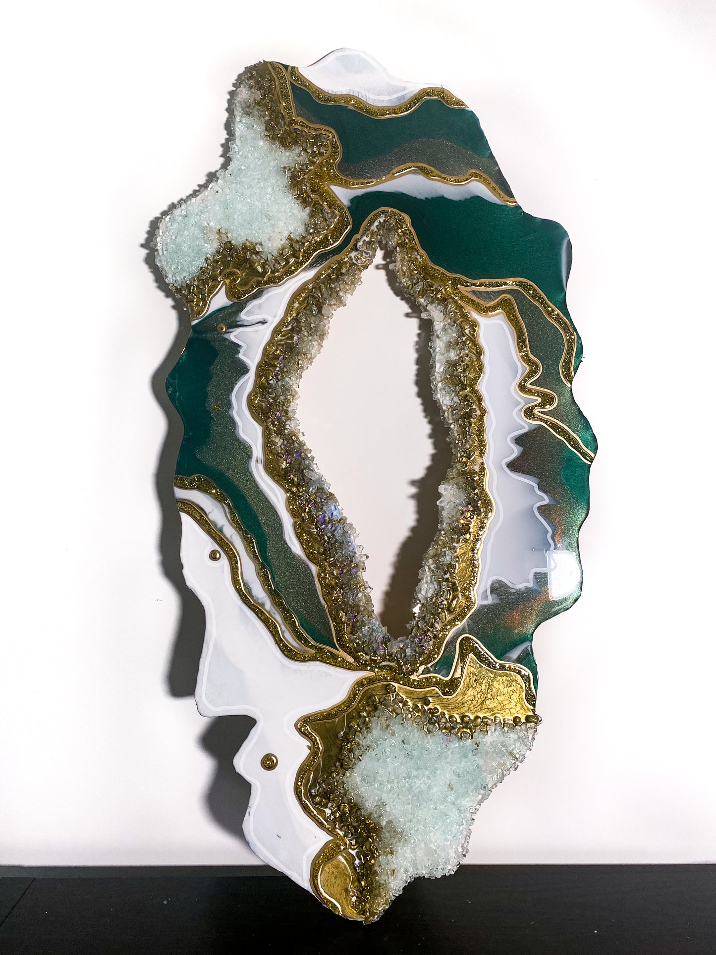 Malachite Geode Wall Art