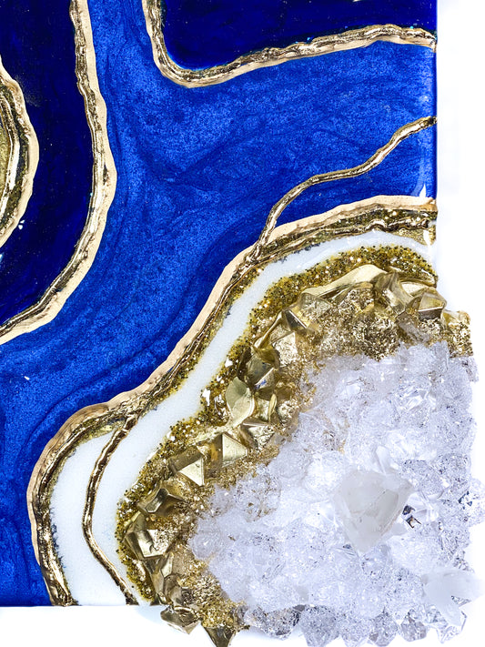 Lapis Geode Wall Art
