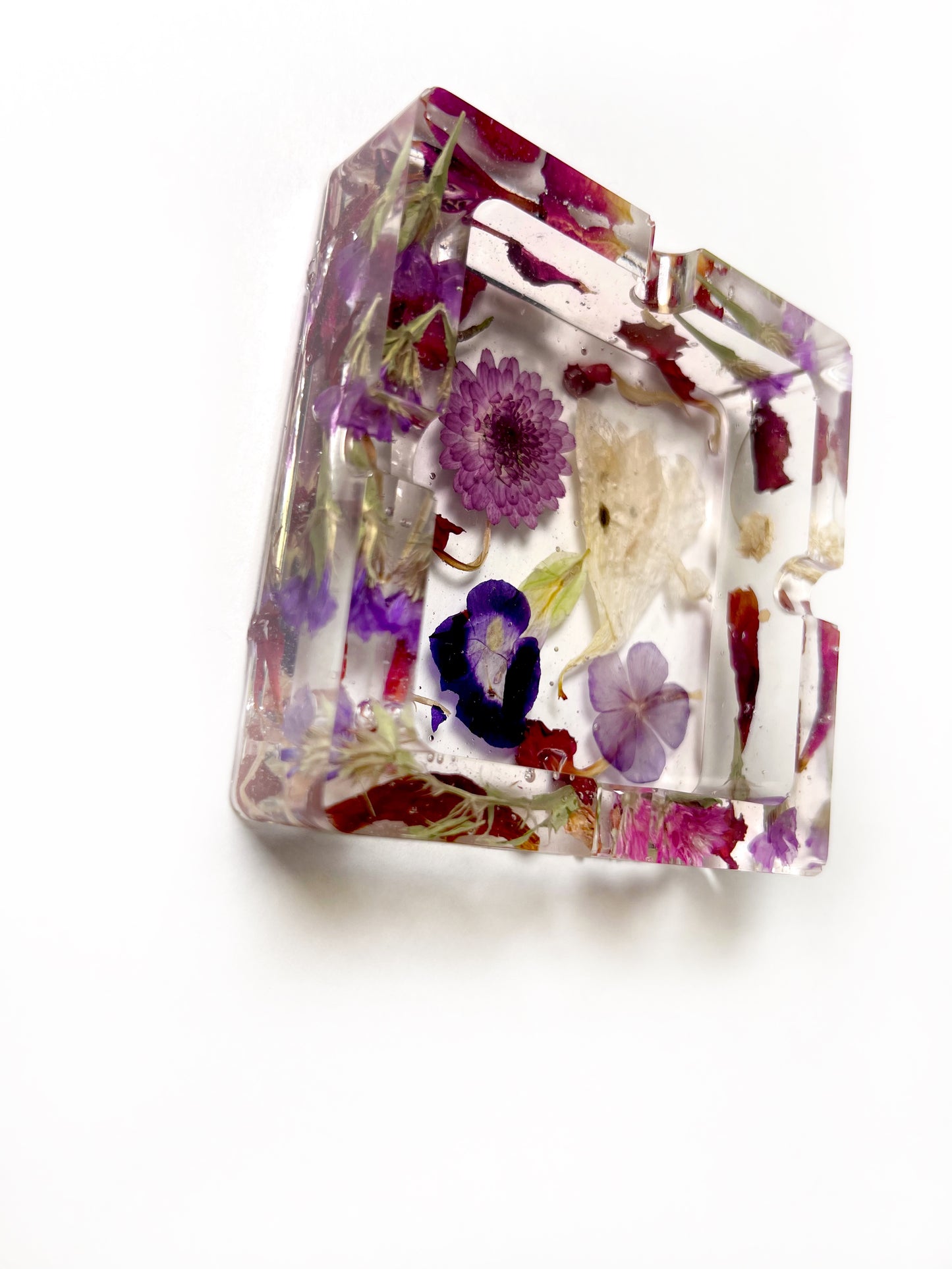 Floral Square Ashtray