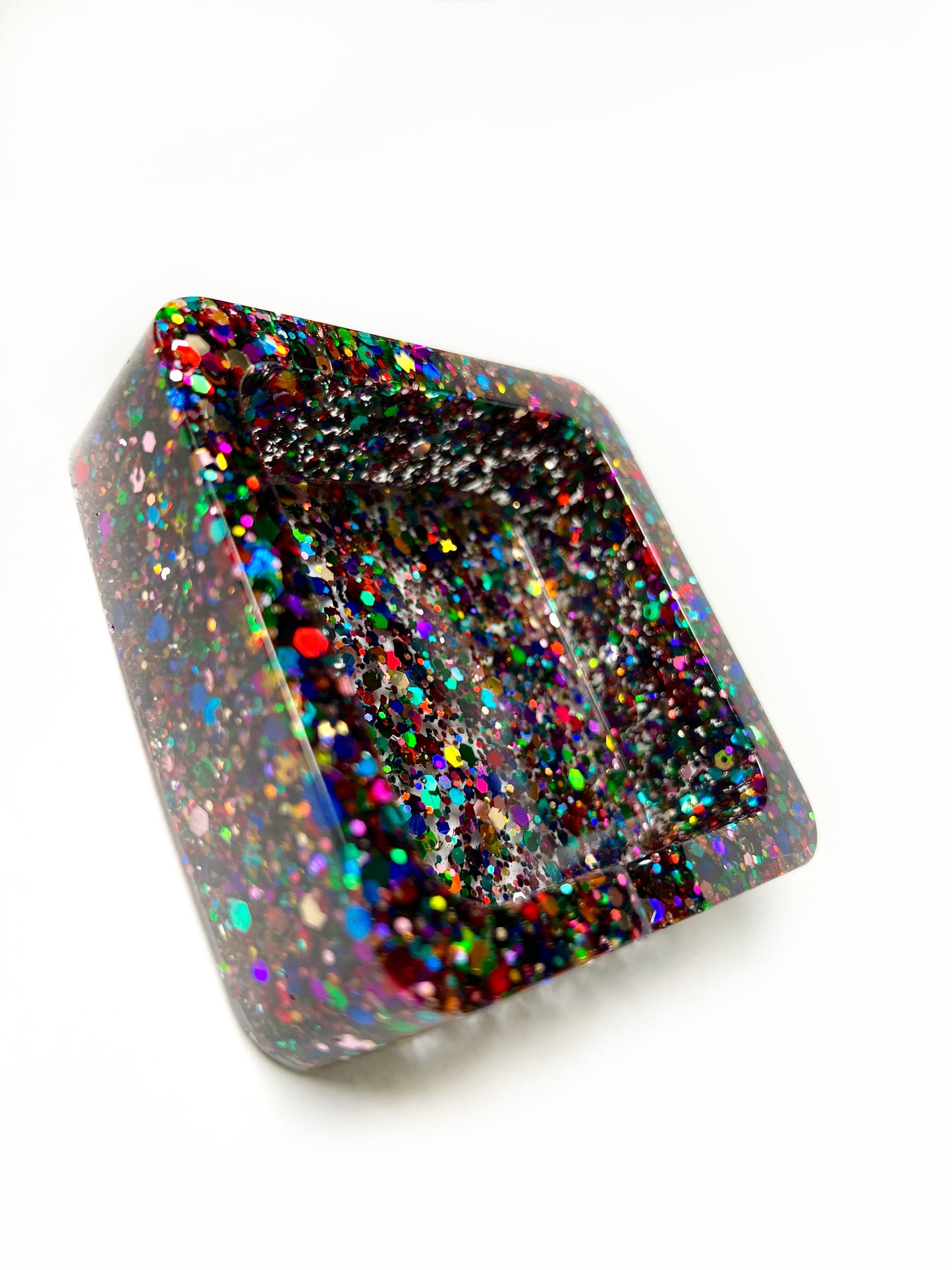 Glitter Burst Square Ashtray