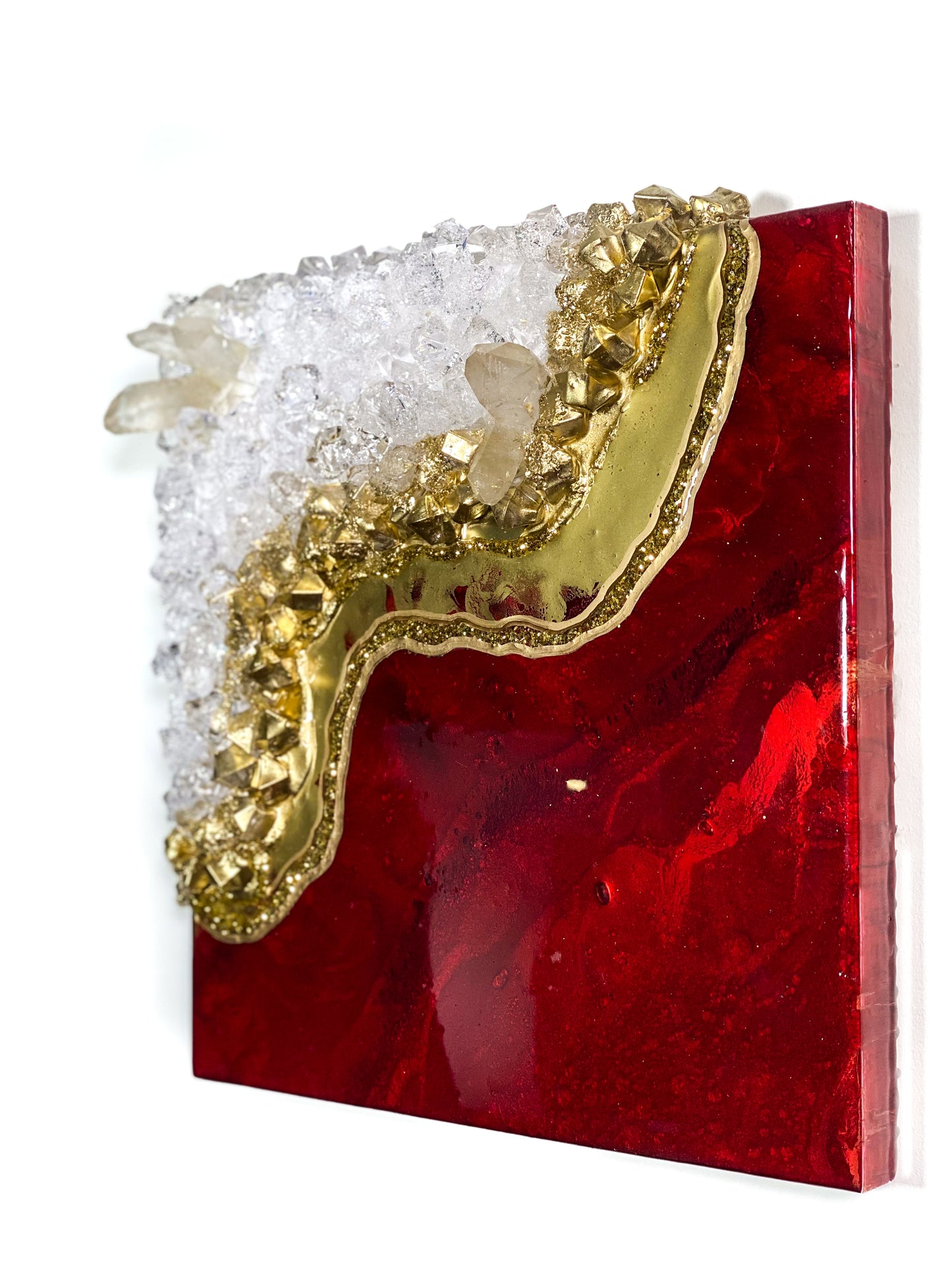 Ruby Geode Wall Art