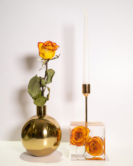 Custom Candle Holder Flower Preserve
